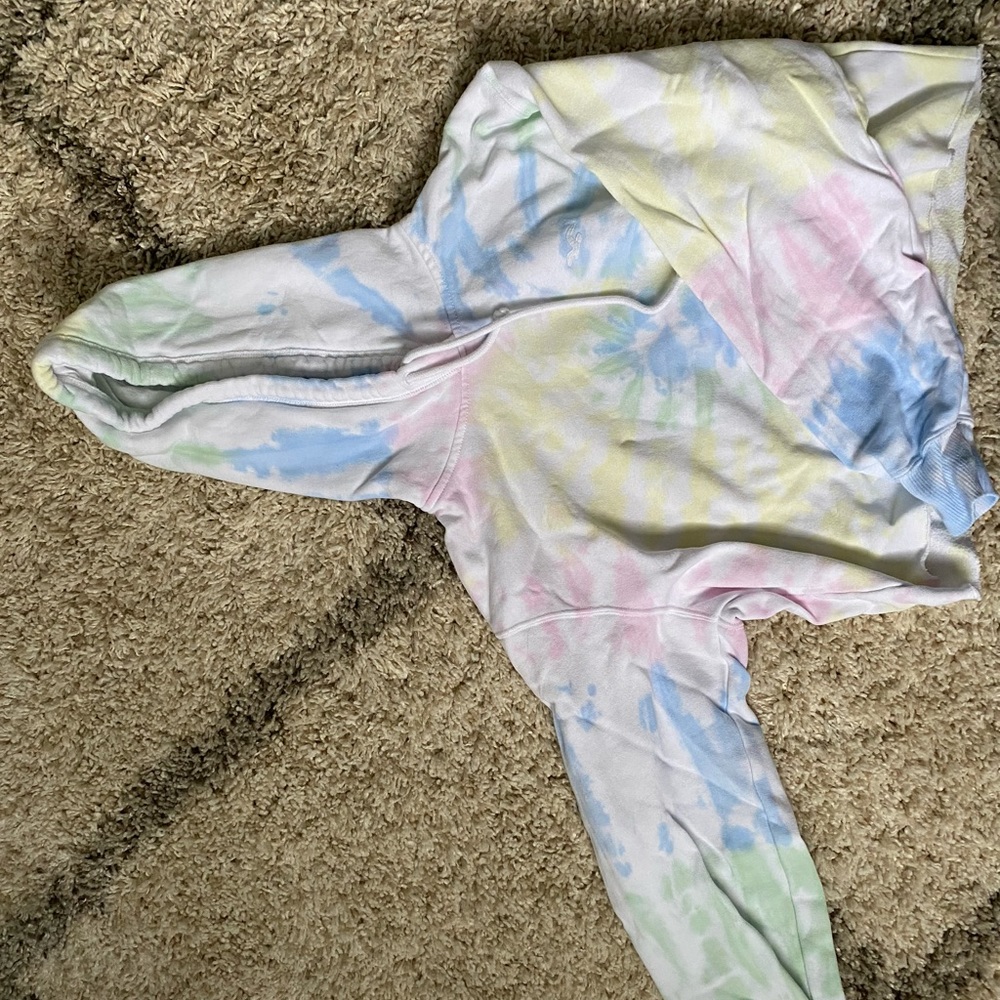 Hollister Cropped Tie Dye Sweatshirt.